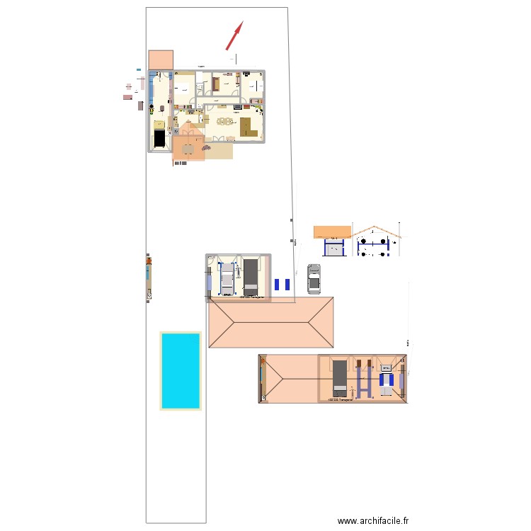 Duras4. Plan de 12 pièces et 254 m2