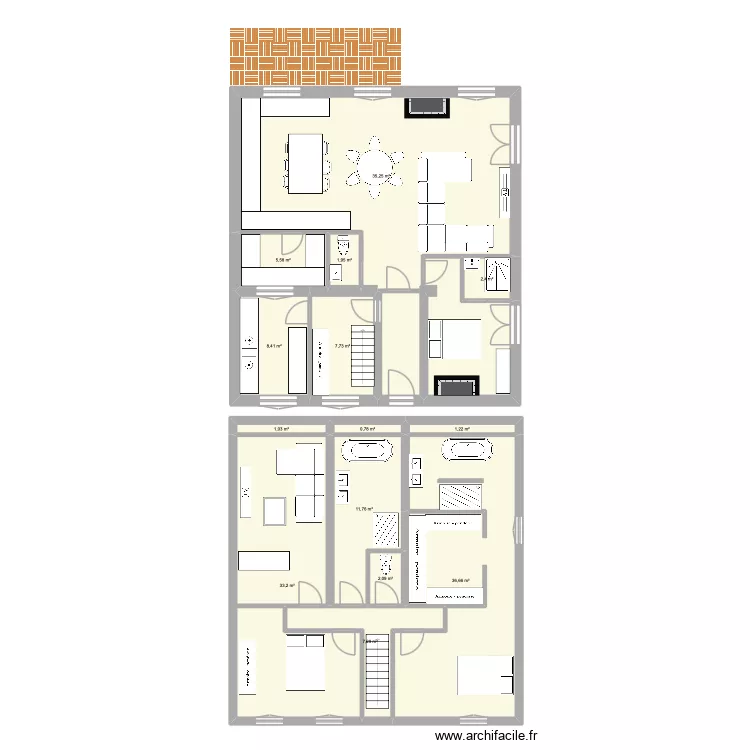Maison chadrac. Plan de 14  et 172 m²