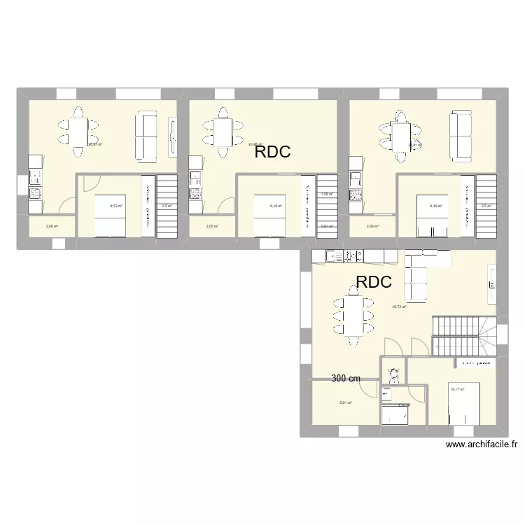  maison de Montelier  RDC. Plan de 