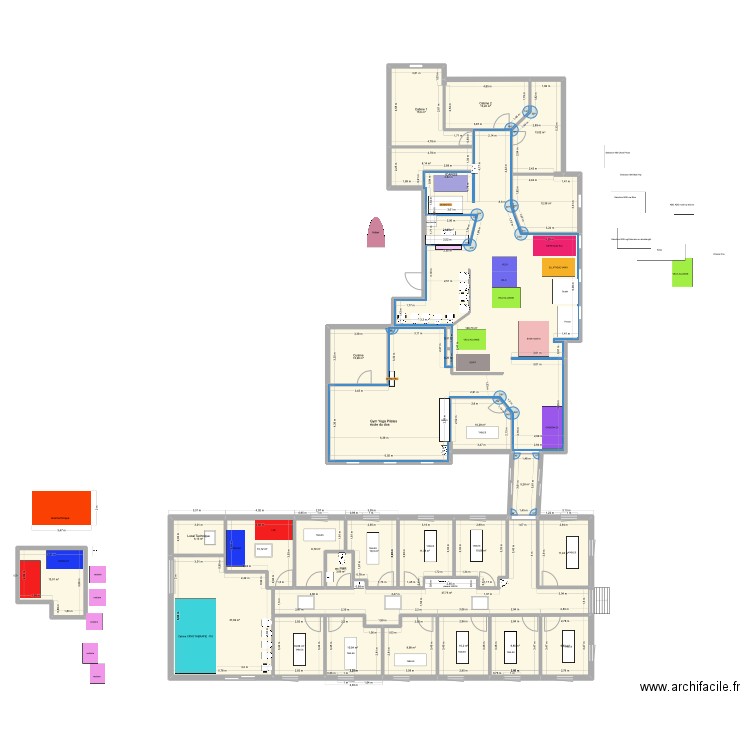 CABINET. Plan de 29 pièces et 479 m2