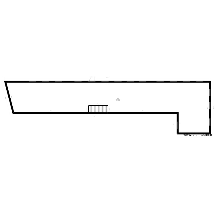 02 - KB - Existant. Plan de 5 pièces et 336 m2