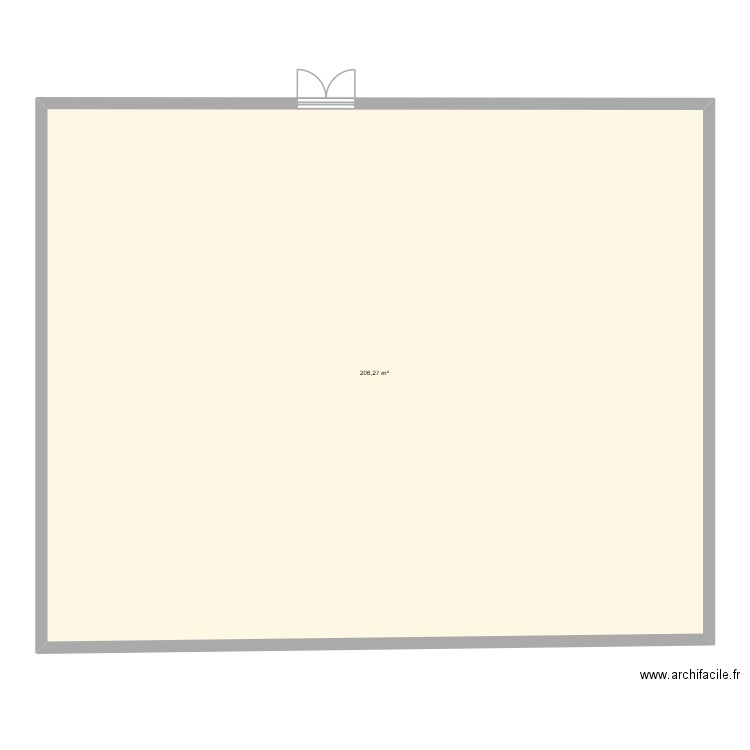 Plan d'espace bureau. Plan de 1 pièce et 206 m2