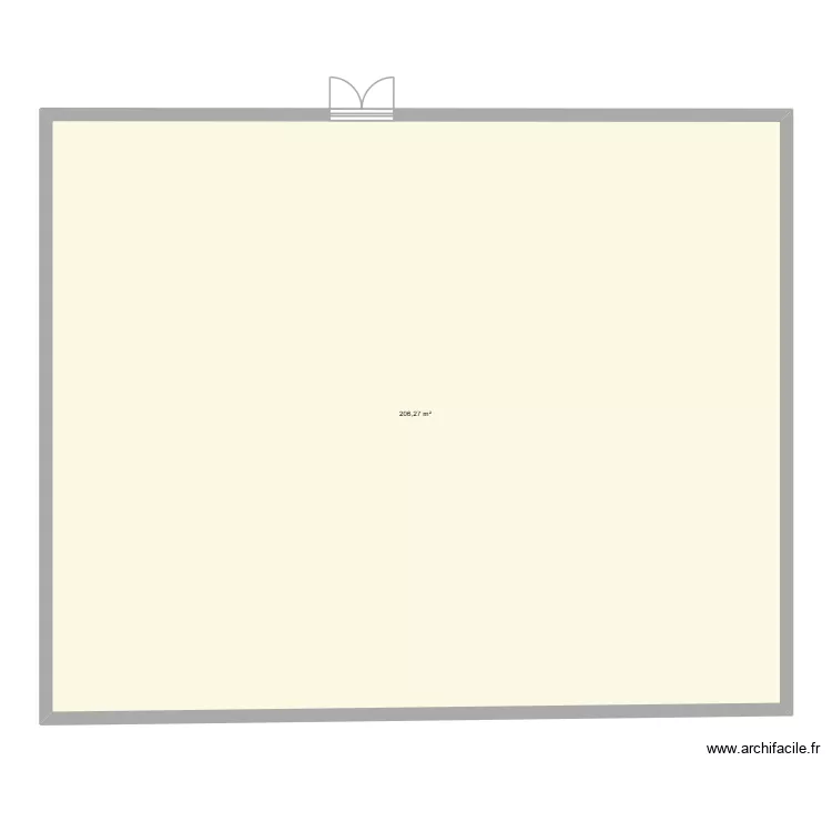 Plan d'espace bureau. Plan de 1 pièce et 206 m²