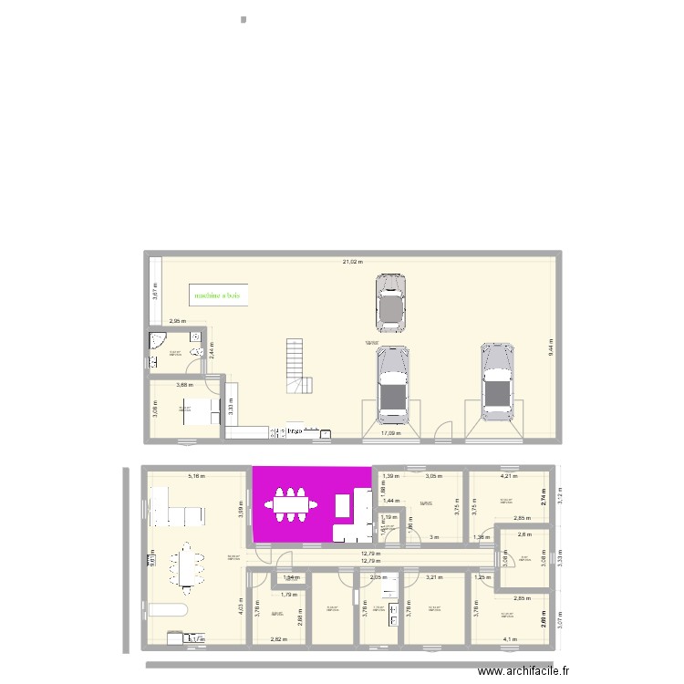 maison. Plan de 14 pièces et 342 m2