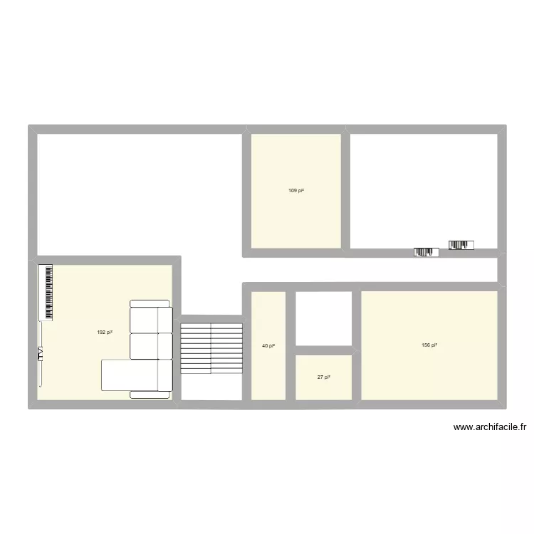 St-Roch. Plan de 5  et 49 m²