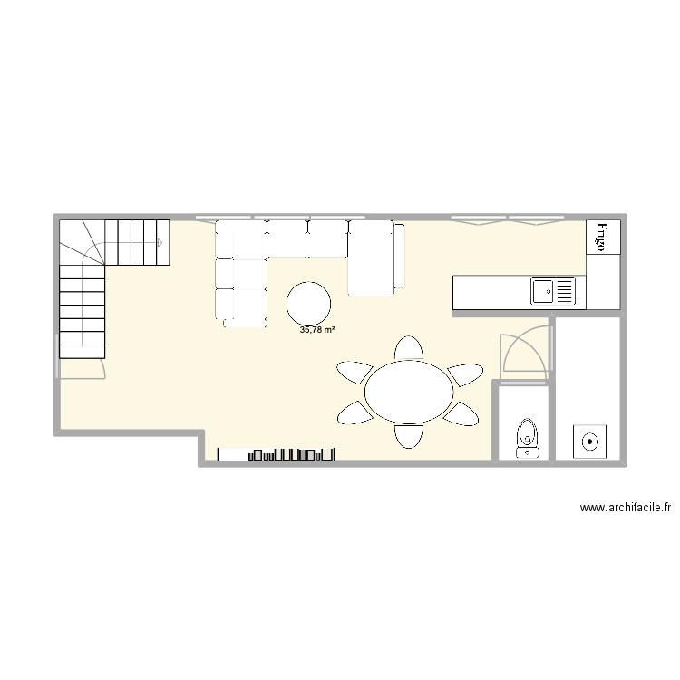 Zaventem. Plan de 1 pièce et 36 m2
