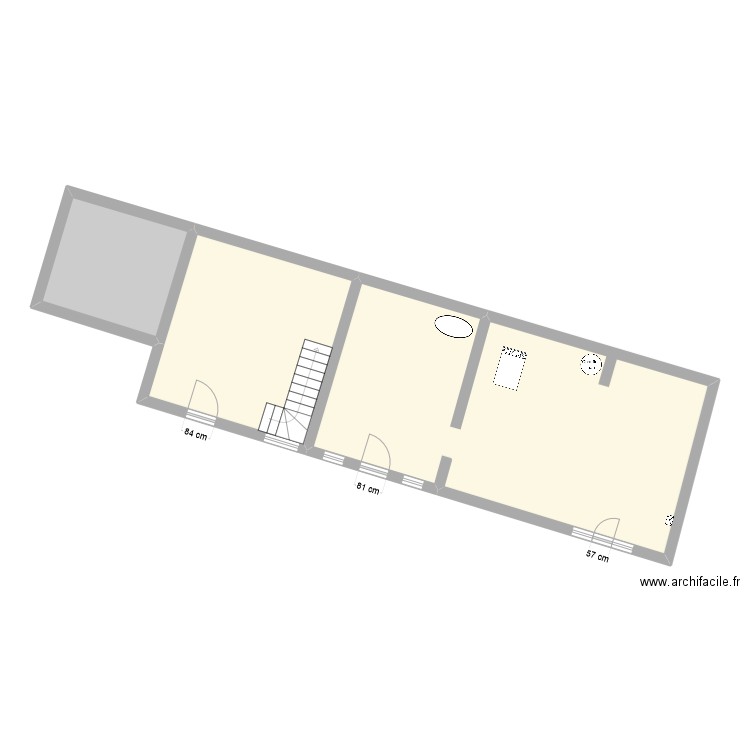ESP0341D. Plan de 3 pièces et 80 m2