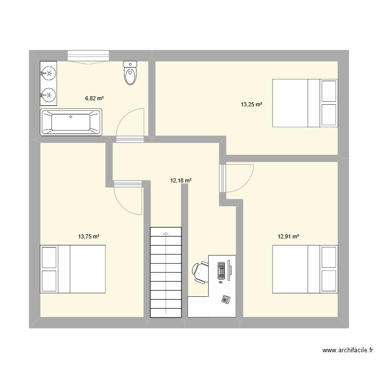 Etage 116m². Plan de 0 pièce et 0 m2