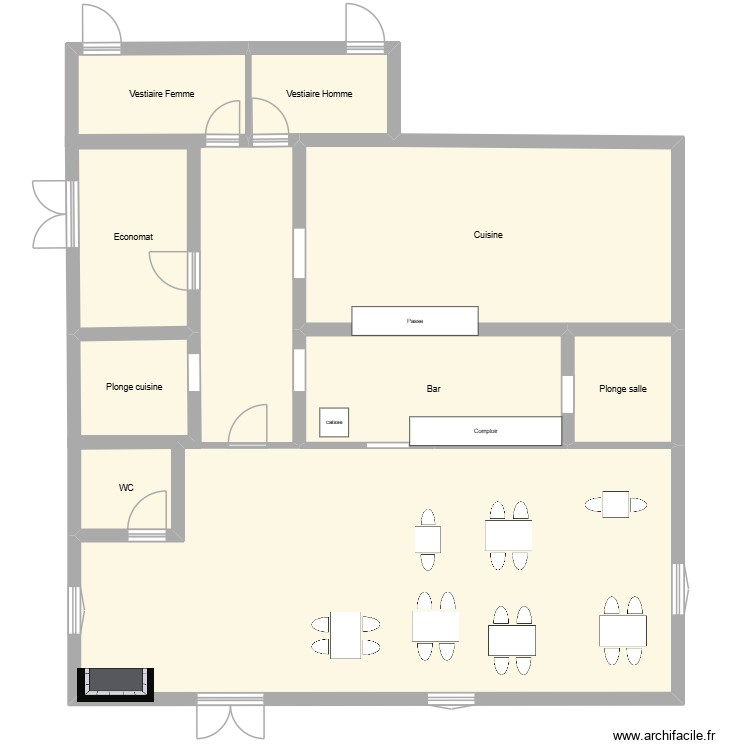 restaurant. Plan de 0 pièce et 0 m2