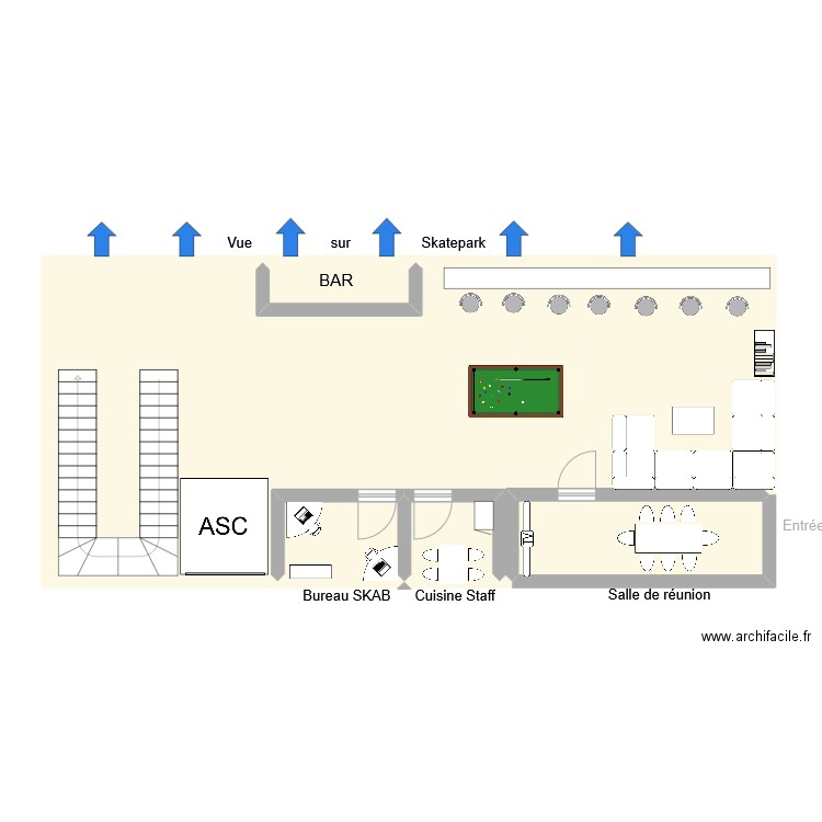 INDOOR. Plan de 8 pièces et 200 m2