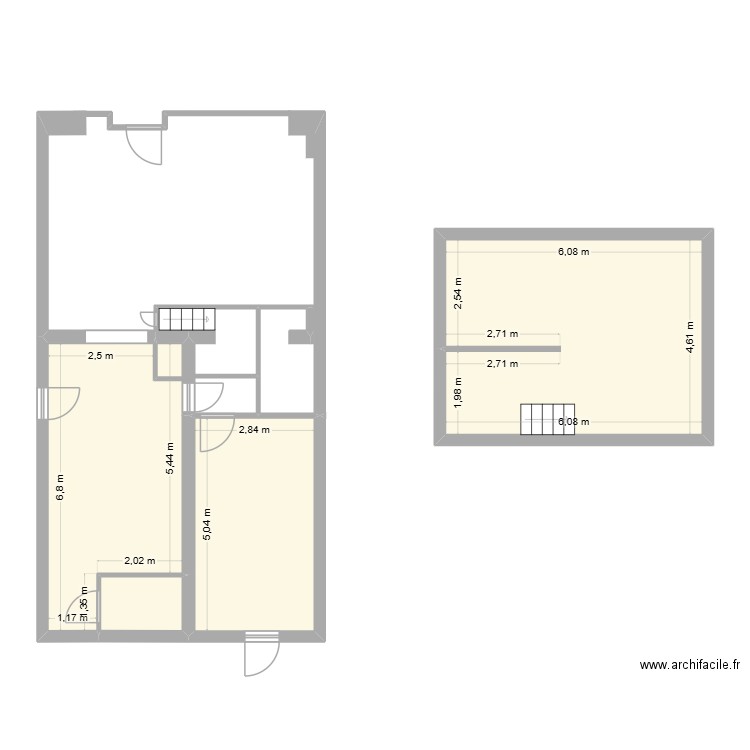 viroflay. Plan de 4 pièces et 63 m2