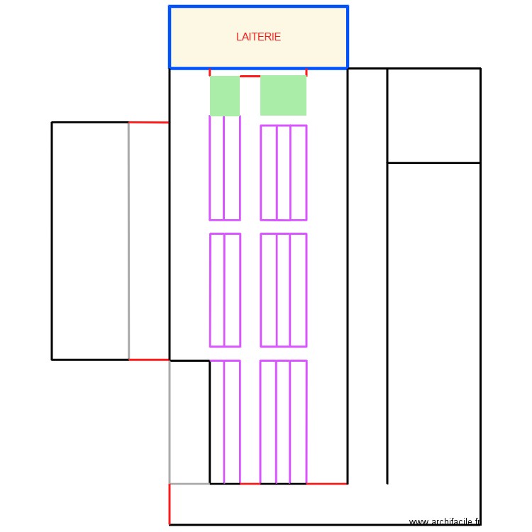 exploit. Plan de 15 pièces et 1190 m2