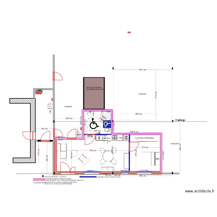 GOBILLARD M . Plan de 2 pièces et 97 m2