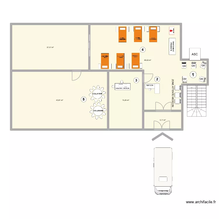 Johson & Johson. Plan de 5 et 141 m² Johson & Johson. Plan de 5 et 141 m²