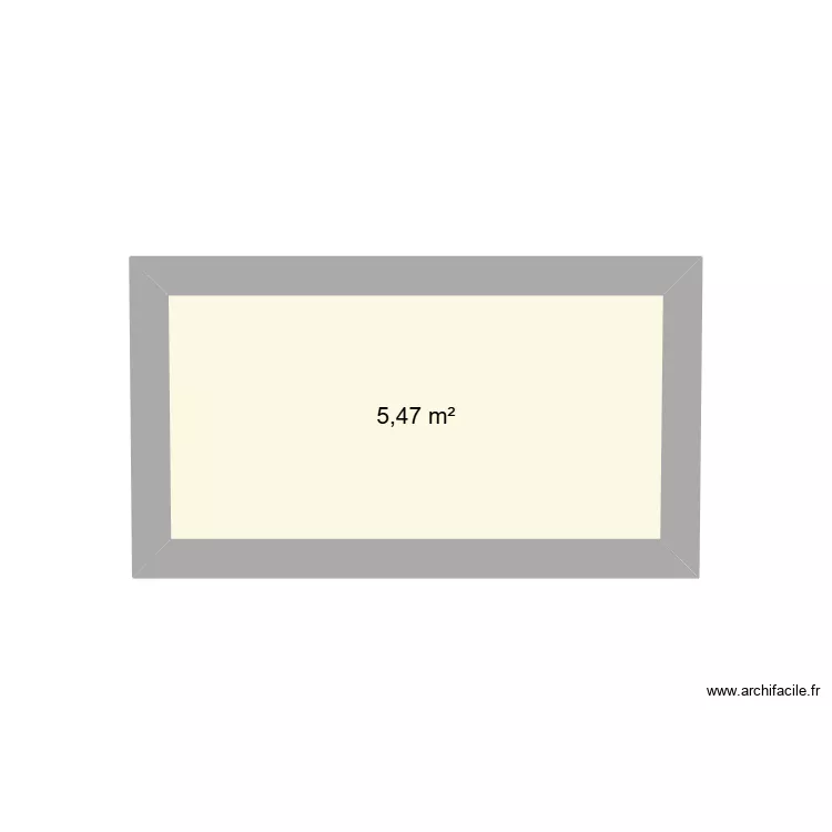 Salle d'eau RDC. Plan de 1  et 5 m²