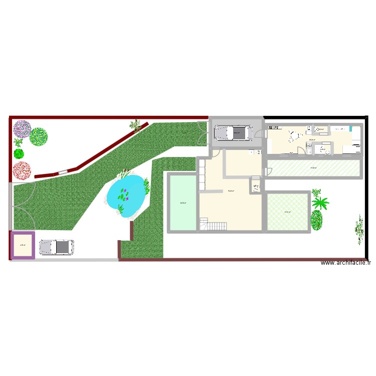 terrain + Maissonette + RDC + jardin avent Malakoff. Plan de 10 pièces et 158 m2