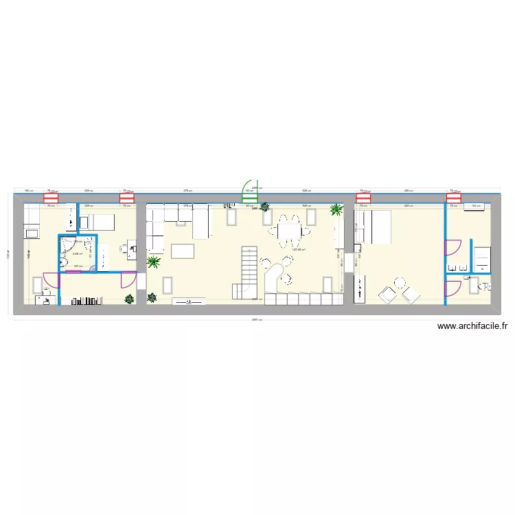 1er etage maison des invitées plan 3 avec aménagement (14.02.2025). Plan de 1er etage maison des invitées plan 3 avec aménagement (14.02.2025). Plan de