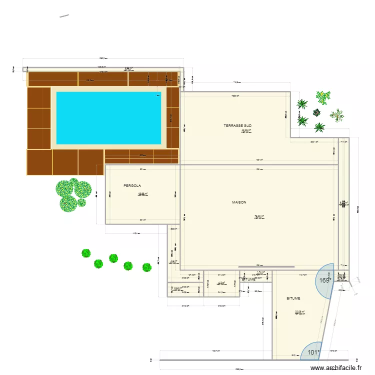 espace exterieur TER. Plan de 