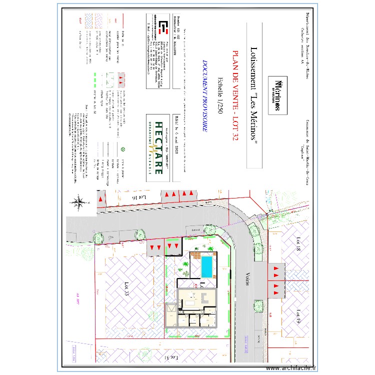 CAPHAN. Plan de 8 pièces et 132 m2