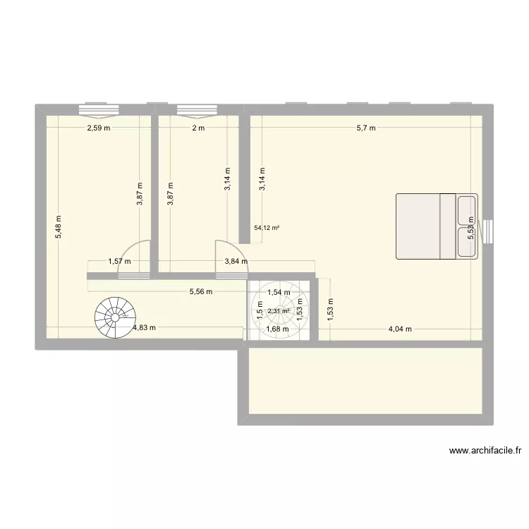 Plan 1. Plan de 7 Pièces et 136 m² Plan 1. Plan de 7 Pièces et 136 m²