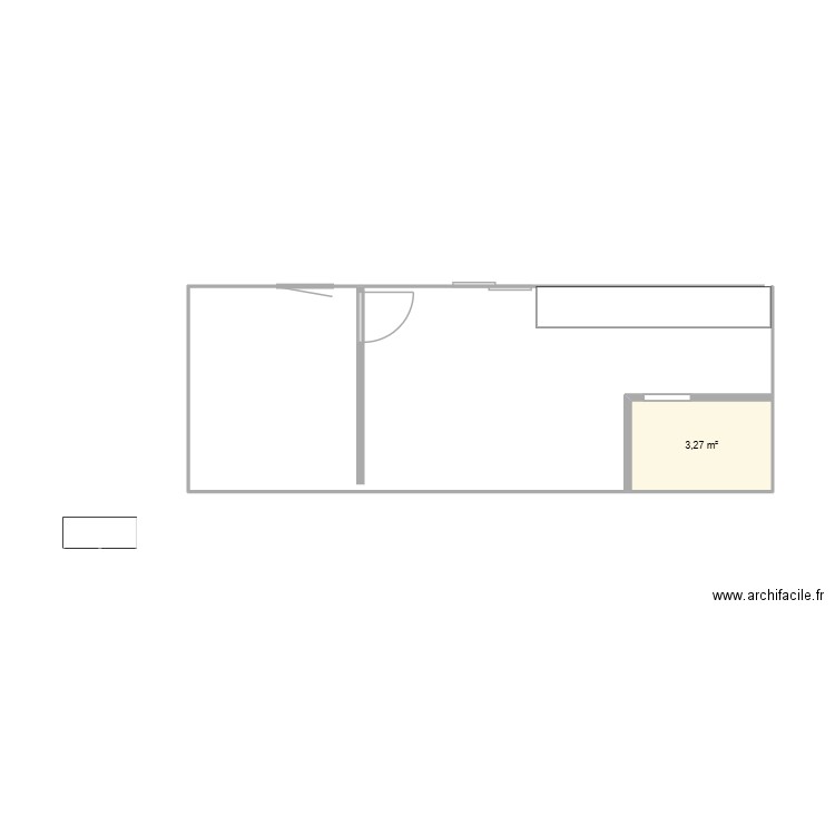 studio projet nov 2025. Plan de 1 pièce et 3 m2