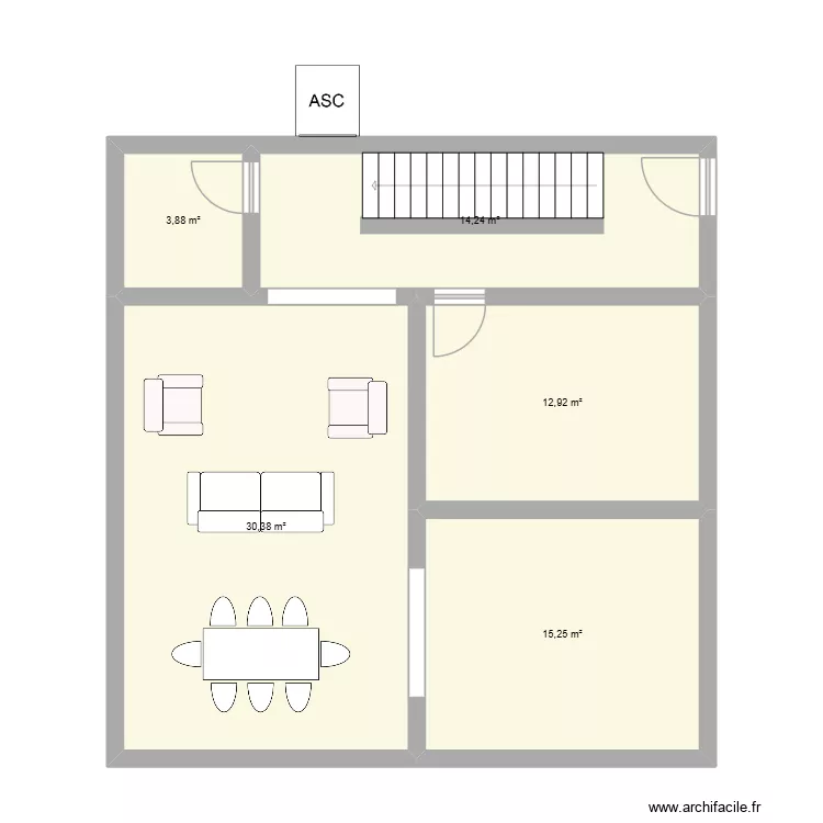 1014. Plan de 5 et 77 m² 1014. Plan de 5 et 77 m²