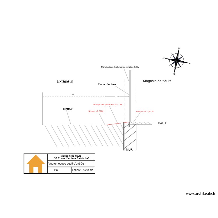 plan coupe. Plan de 0 pièce et 0 m2