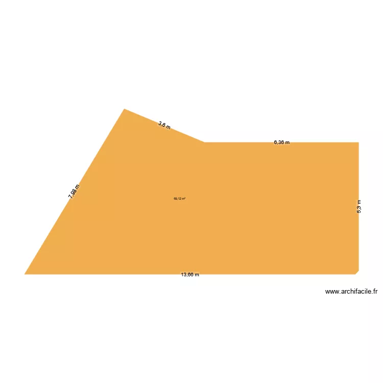 Emprise au sol maison. Plan de 