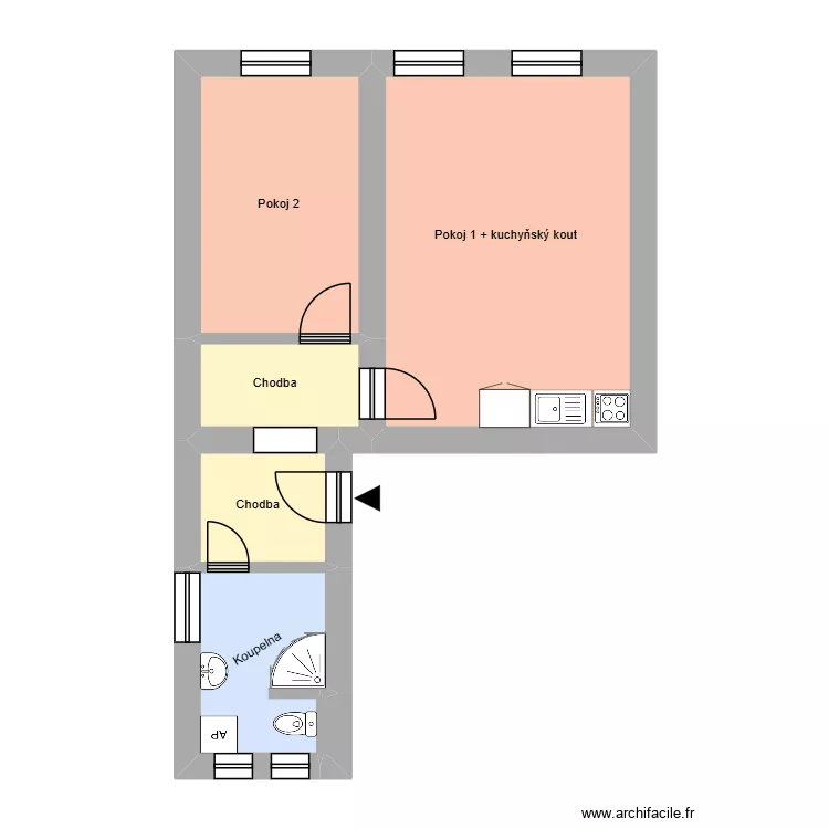 Lihovarsk&aacute; 329, byt 3. Plan de 10  et 166 m²