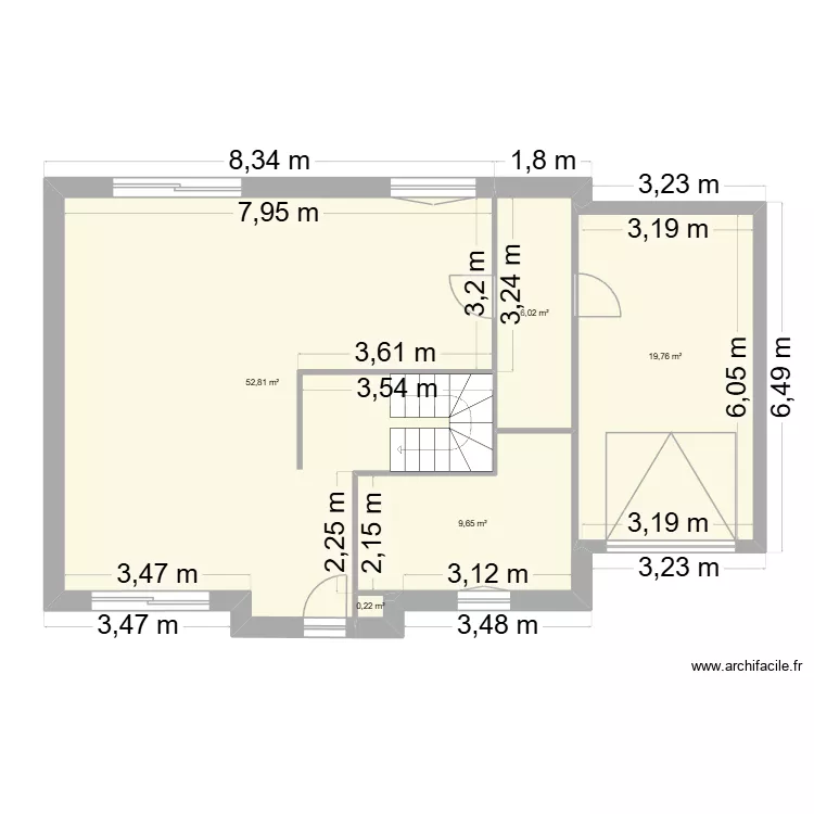 bernier. Plan de 14 pièces et 174 m²
