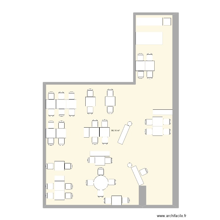 Salle restaurant. Plan de 0 pièce et 0 m2