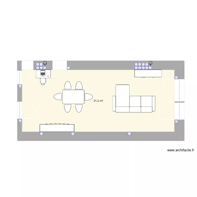 SALON. Plan de 1 et 31 m² SALON. Plan de 1 et 31 m²
