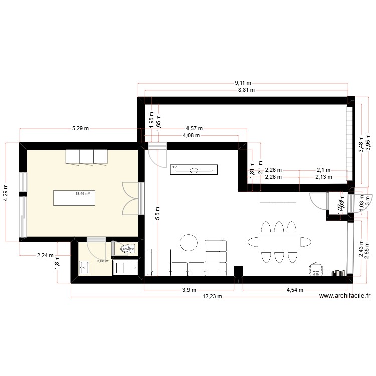 SALON SALLE A MANGER. Plan de 0 pièce et 0 m2