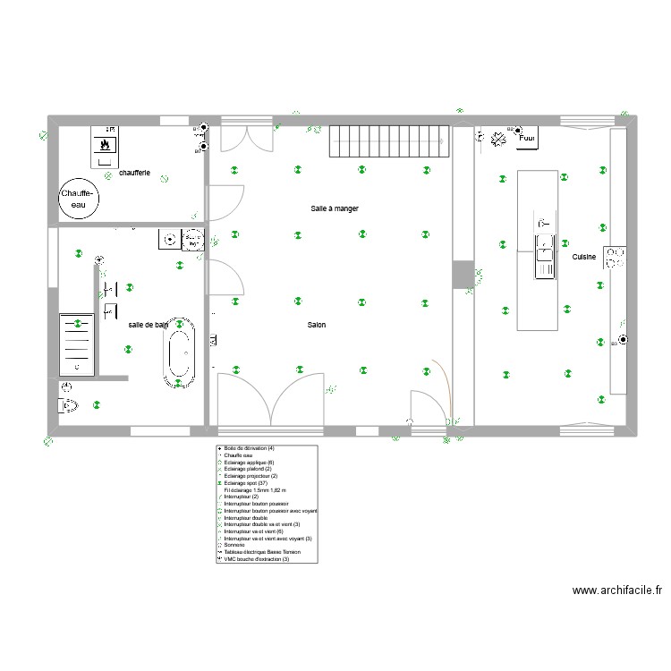 Antoine téo .Ecl1. Plan de 4 pièces et 105 m2