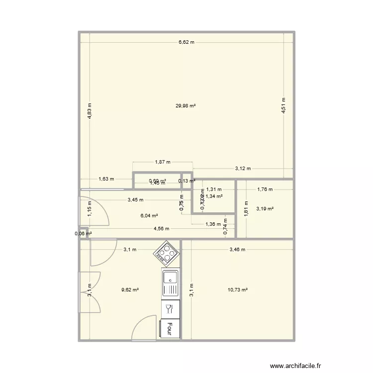 Saint martin am&eacute;nagement. Plan de 9 pièces et 62 m²
