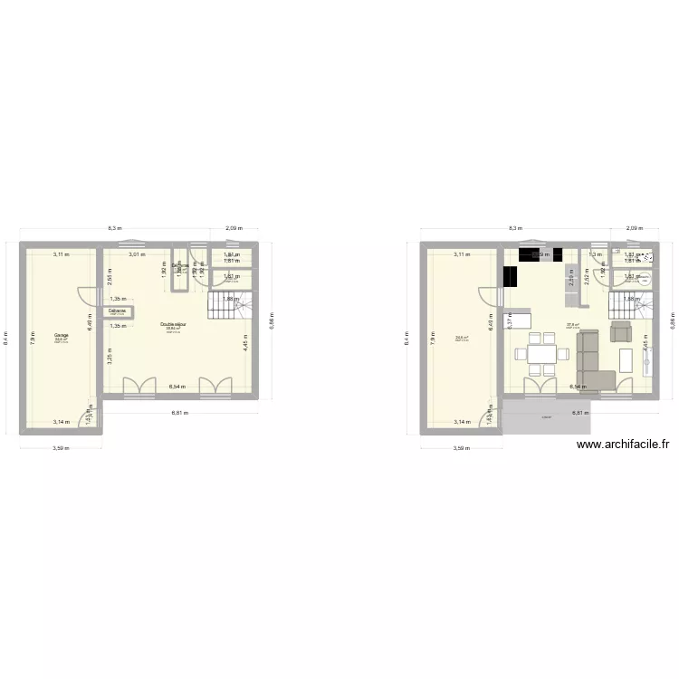Vercheny. Plan de 10 et 131 m² Vercheny. Plan de 10 et 131 m²