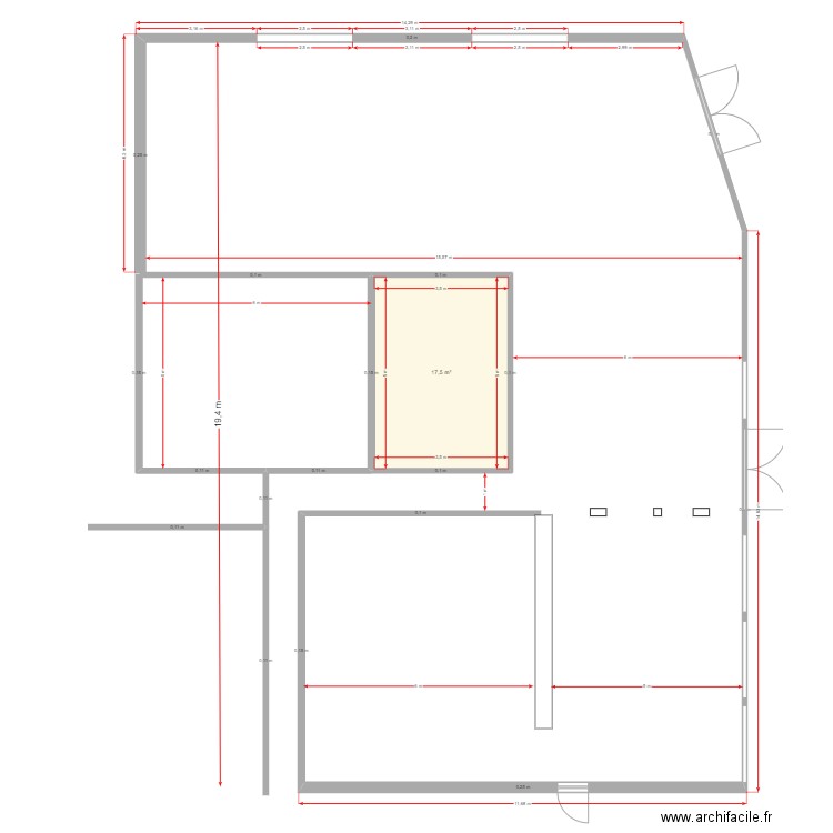 DIMA ALBENS 73. Plan de 1 pièce et 18 m2