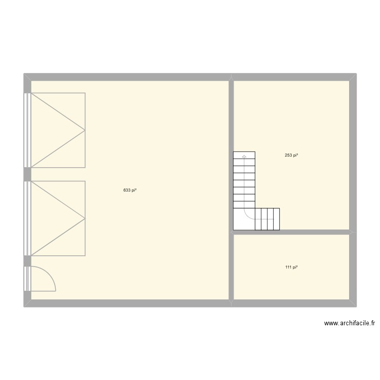 FG-44C. Plan de 3 pièces et 93 m2
