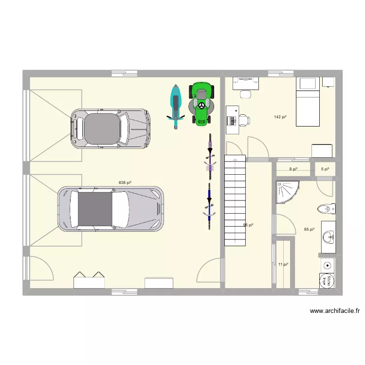 FG-44C. Plan de 7  et 91 m²