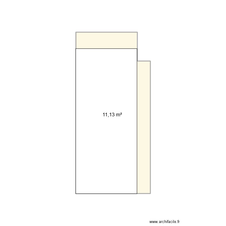 Parking. Plan de 1 pièce et 11 m2