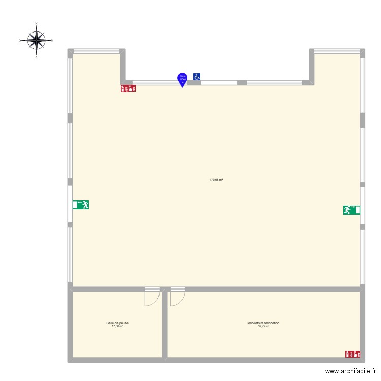 altiora. Plan de 3 pièces et 235 m2