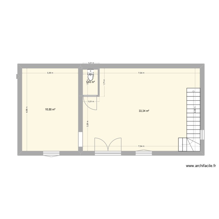 RDC maison loc. Plan de 0 pièce et 0 m2