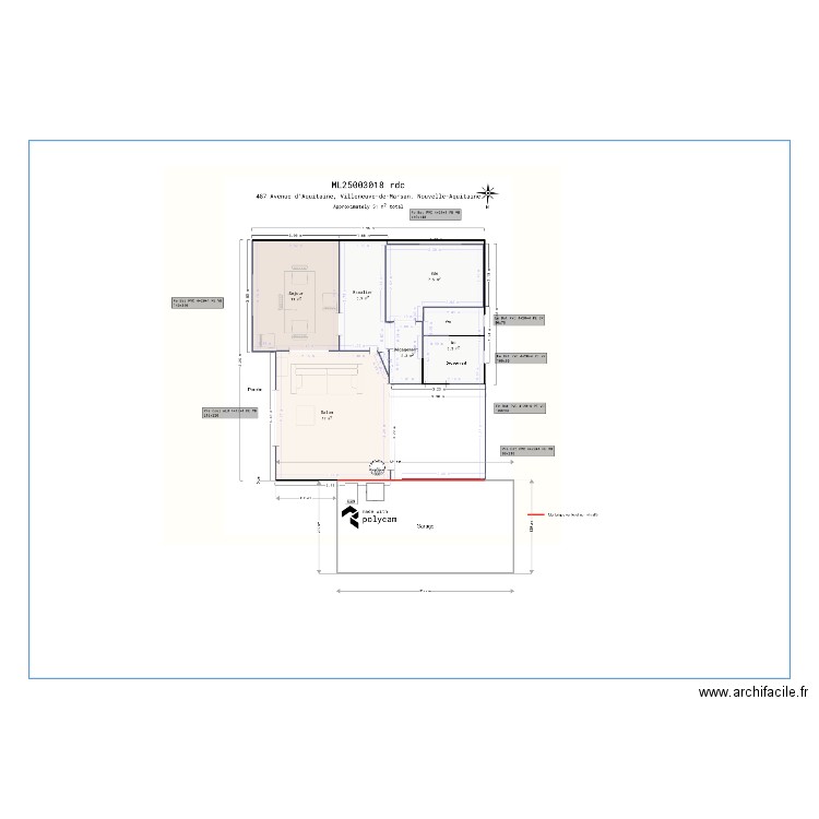 ML25003018 rdc PICHONNAT. Plan de 0 pièce et 0 m2
