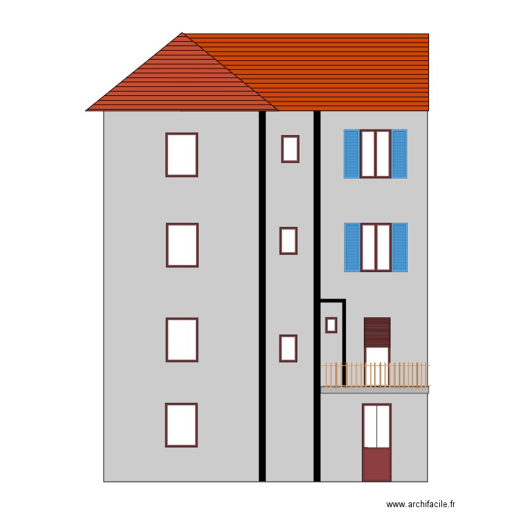 SAINTE ROSE - FACADE NORD. Plan de 0 pièce et 0 m2