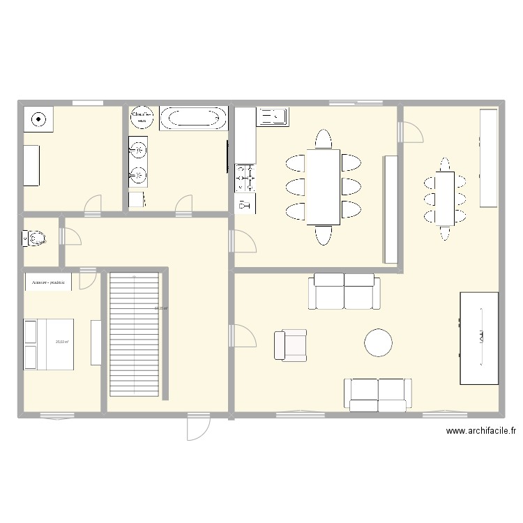 maison. Plan de 7 pièces et 318 m2