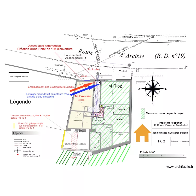 PC 2 Florian Plan de masse avec travaux et modifications 2. Plan de 
