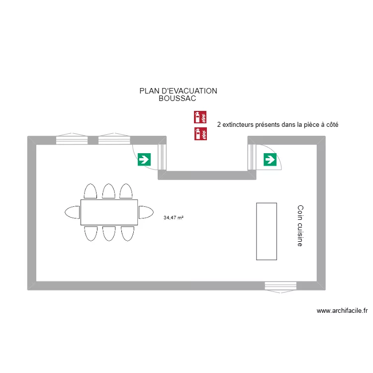 23 BOUSSAC Maison Paroissiale. Plan de 