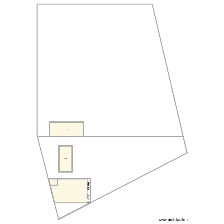 Piscine. Plan de 4 pièces et 96 m2