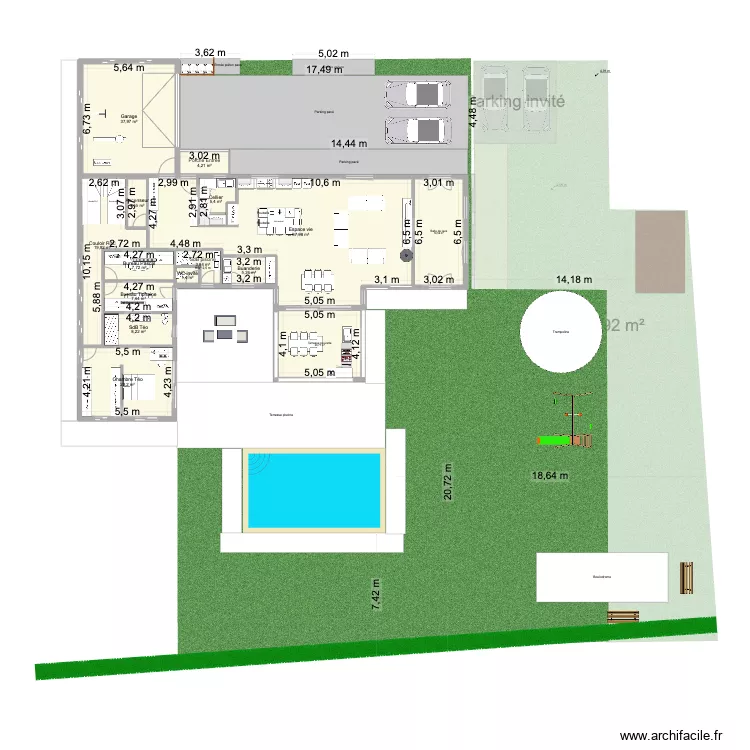 Val de cuberte orientation sud ouest. Plan de 
