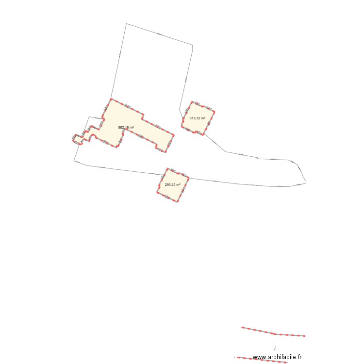 CAPRI CAD. Plan de 3 pièces et 1593 m2